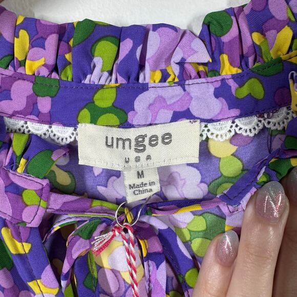 Umgee Purple Ruffled Tiered Sundress - Picture 6 of 9